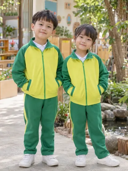 Đồng Phục Mầm Non Áo Khoác Nhẹ Vàng Chanh Xanh Lá Compact Fit
