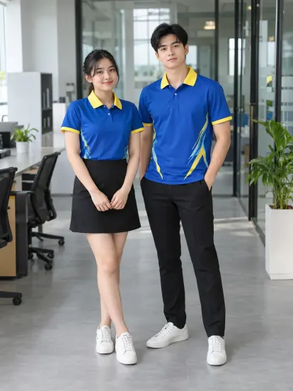Áo Polo Công Ty Xanh Biển Vàng Công Nghệ Drycool