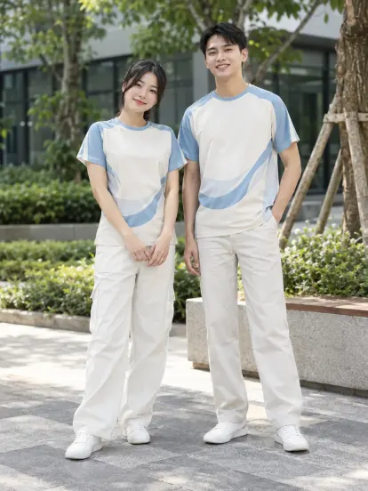 Áo Team Building Xanh Iris Kem Bán Lẻ Compact Fit