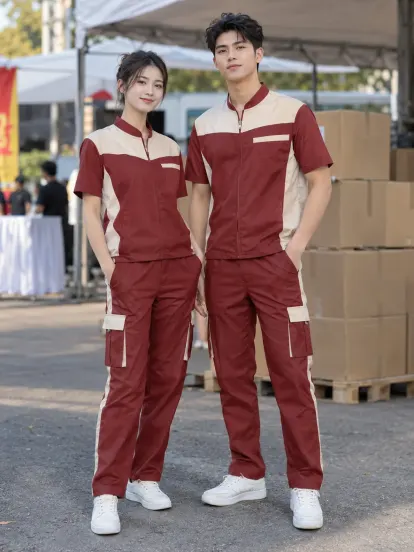 Đồng Phục Bếp Đỏ Gạch Kem Logistics Aircool