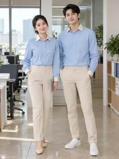 Sơ Mi Đồng Phục Xanh Da Trời Kem Y Tế Hacool