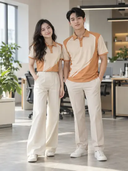 Áo Team Building Cam Đất Be Bất Động Sản Compact Fit