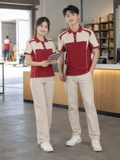 Đồng Phục Du Lịch Đỏ Gạch Kem Logistics Hapimax
