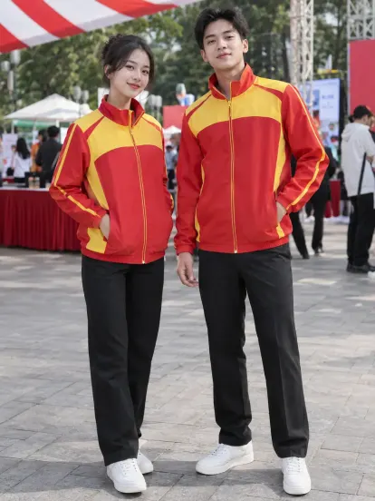 Áo Khoác Công Ty Đỏ Tươi Vàng Khởi Nghiệp Hapimax