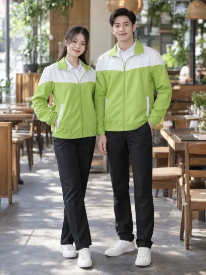 Áo Khoác Công Ty Xanh Cốm Trắng Giáo Dục Hapimax