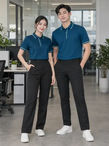 Đồng Phục Nhà Hàng Xanh Ngọc Navy Công Nghệ Piquecool
