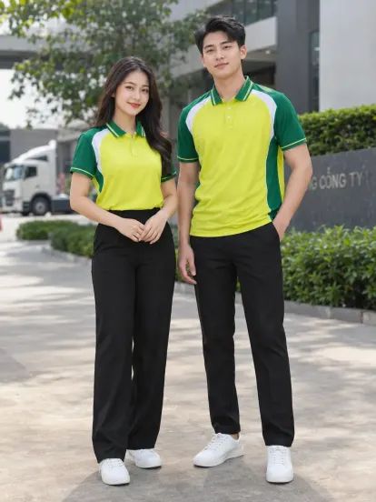 Áo Thun Công Ty Vàng Chanh Xanh Lá Logistics Aircool