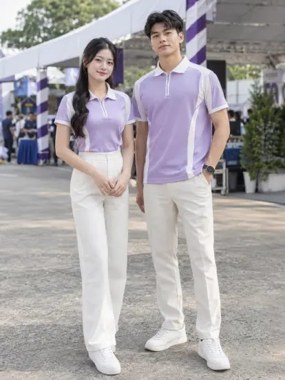 Đồng Phục Du Lịch Tím Lavender Trắng Nội Thất Hapimax