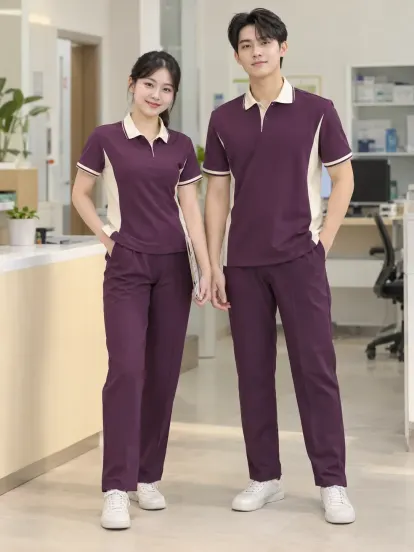 Áo Thun Công Ty Tím Nho Kem Y Tế Aircool